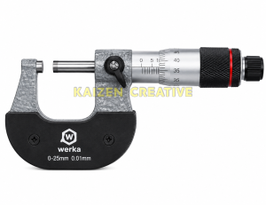 Panme đo ngo&agrave;i 0.001mm Werka 217-5646 dải đo 0 đến 25mm
