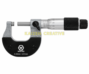 Panme đo ngo&agrave;i cơ kh&iacute; Werka 3119-25 dải đo 0 đến 25mm