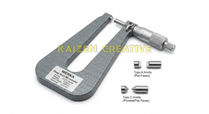 Thước panme đo tôn tấm Werka 3120-1525A dải đo 0-25mm độ sâu cung 150mm