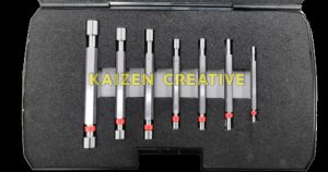 Bộ dưỡng kiểm lỗ trơn Werka 5107-S7 gồm 7 cây dải đo 3-12mm dung sai H7 tiêu chuẩn DIN 2245 hộp nhựa cao cấp