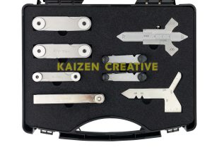 Bộ dưỡng đo kiểm Werka 5131-02 gồm 8 chi tiết cơ khí đa năng đựng trong hộp gỗ sang trọng