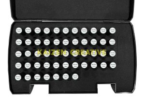 Bộ dưỡng kiểm lỗ Werka 5128-041-01 dải đo 0.10-0.50mm gồm 41 que pin gauge thép GCr15 bước tăng 0.01mm hộp nhựa cao cấp