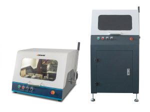 M&aacute;y Cắt Mẫu Kim Tương Tự Động Q-100Z (Điều Khiển PLC / M&agrave;n H&igrave;nh Cảm Ứng 7 Inch / Cắt Xung Ph&ocirc;i 100x300mm / Động Cơ 3kW / Th&ugrave;ng Nước 50L)