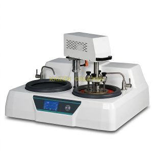 Máy Mài Và Đánh Bóng Mẫu Kim Tương Bán Tự Động 2 Đĩa Độc Lập (Đĩa Φ250mm / Màn Hình Cảm Ứng / Đầu Mài Tự Động Kẹp 4 Mẫu / Ép Lực Cơ Khí Lò Xo Không Cần Khí Nén / Vô Cấp 50-1000 Vòng/Phút)