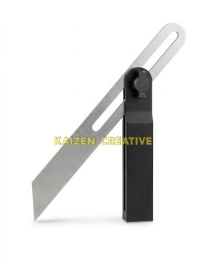 Thước ke góc trượt Werka 6116-250-01 chuôi nhôm anod đen lưỡi trượt thép không gỉ 250mm khóa góc chính xác