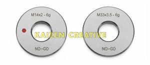 Dưỡng vòng kiểm ren Werka 5110-02-5N kiểm tra trục ren ngoài M2x0.4 đầu NO-GO có chấm đỏ tiêu chuẩn DIN 13 dung sai 6g thép đặc chủng