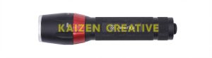 đèn pin LED Werka 294-8968 thân kim loại black oxide 145x40mm 4 chế độ sáng kèm túi canvas chính hãng