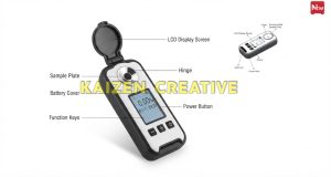 khúc xạ kế điện tử Werka 522-0050 màn hình LCD dải đo 0-50% Brix chống nước IP65 chính hãng