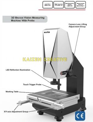 máy đo tọa độ quang học Werka 5290-300P MA-300P 3D đầu chạm MCP đế đá Granite 185kg chính hãng