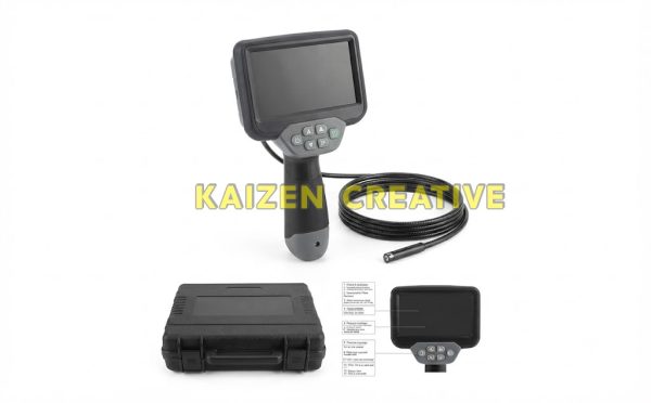 camera nội soi công nghiệp Werka 521-0597 màn hình 5 inch HD đầu dò 8mm IP67 pin 4000mAh chính hãng