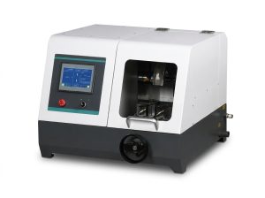M&aacute;y Cắt Mẫu Kim Tương Tự Động Q-100Z (Điều Khiển PLC / M&agrave;n H&igrave;nh Cảm Ứng 7 Inch / Cắt Xung Ph&ocirc;i 100x300mm / Động Cơ 3kW / Th&ugrave;ng Nước 50L)