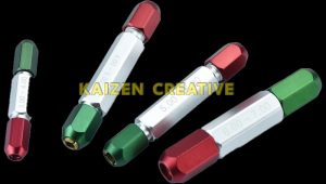 Cán kẹp pin gauge Werka WP-5130-01HA dải kẹp 0.03-1.00mm thiết kế 2 đầu GO xanh NO-GO đỏ cơ cấu collet tự siết