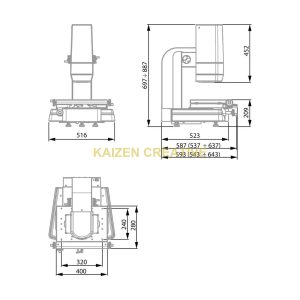 Bản vẽ kích thước hình học chi tiết máy đo 2D Sylvac Visio 200 V3