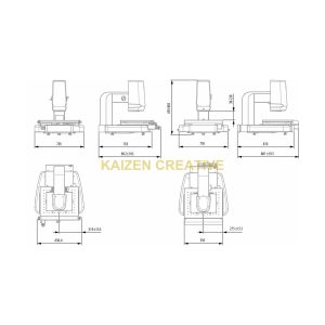Bản vẽ kỹ thuật kích thước chi tiết máy đo Sylvac-Visio 300 V3